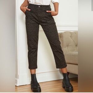 Pistola | Wild Night Black Leopard Print Pants Size 28